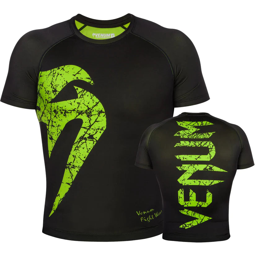 Original Giant Rashguard Short Sleeves - Black/Neo Yellow