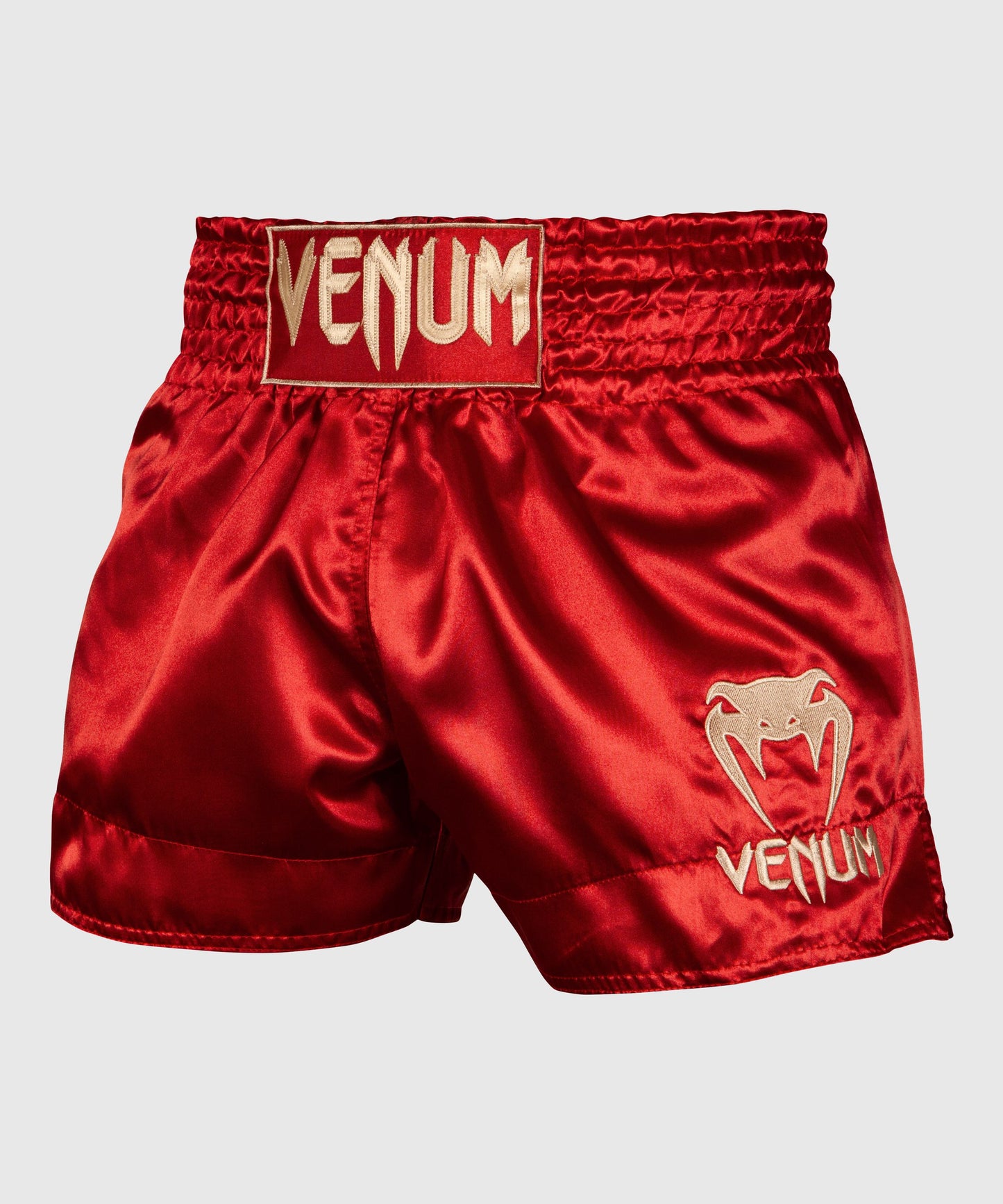 CLASSIC MUAY THAI SHORTS-BORDEAUX/GOLD