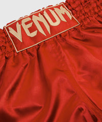 CLASSIC MUAY THAI SHORTS-BORDEAUX/GOLD