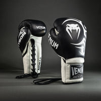 Giant 2.0 Mike Tyson Pro Boxing Gloves with Laces - Deep Black/Optical White