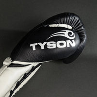 Giant 2.0 Mike Tyson Pro Boxing Gloves with Laces - Deep Black/Optical White